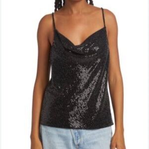 Ramy Brook Black Sequin Camisole